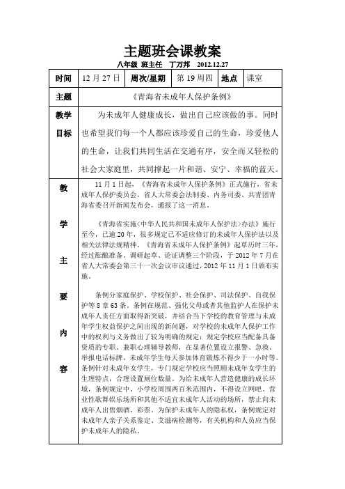 未成年人保护条例教案