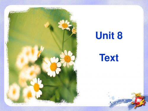 高一英语第一学期unit 8 Text