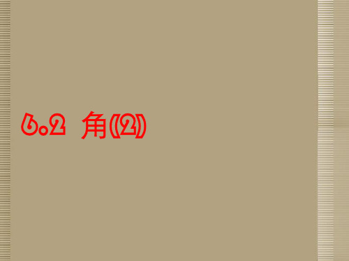 江苏省金湖县外国语学校七年级数学上册《角(2)》课件 苏科版