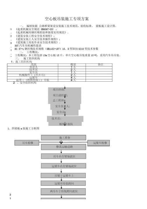 汽车吊安装施工方案