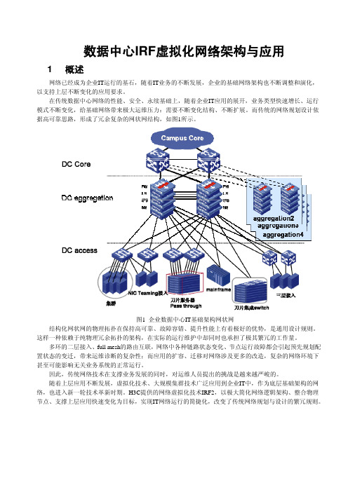 数据中心IRF虚拟化网络架构与应用