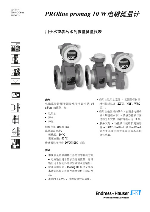 E+H电磁流量计说明书