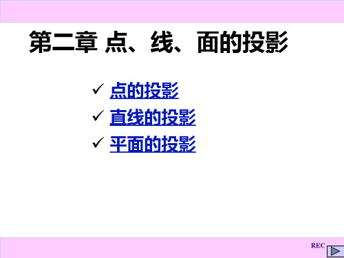 第二章 点、线、面的投影