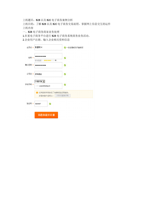 B2B及B2C电子商务案例