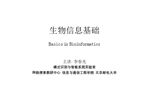 生物信息基础 第7章蛋白质结构分析与预测