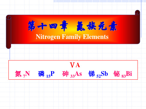 14 无机化学 第十四章 氮族元素