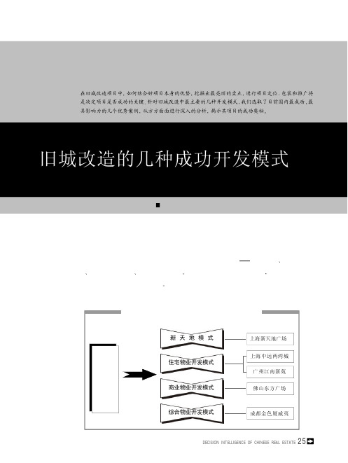 旧城改造的几种成功开发模式