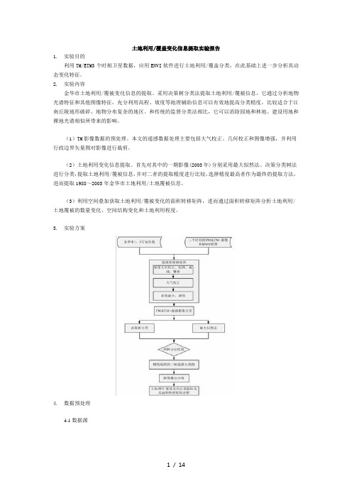 土地利用覆盖变化信息提取