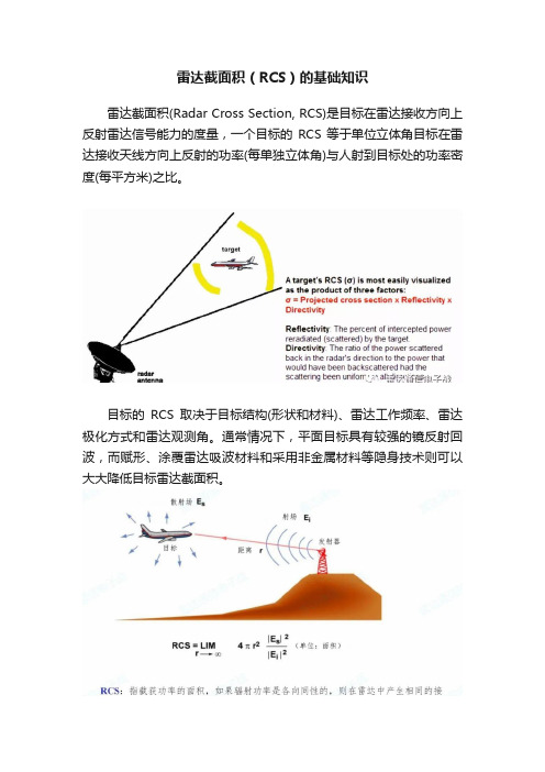 雷达截面积（RCS）的基础知识