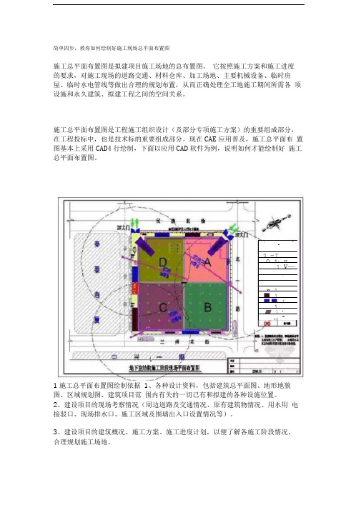 施工现场总平面布置图绘制方法