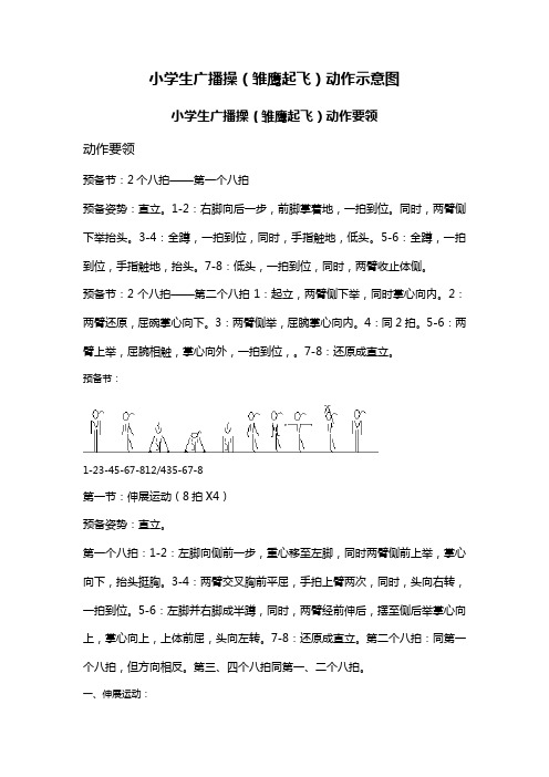 小学生广播操(雏鹰起飞)动作示意图