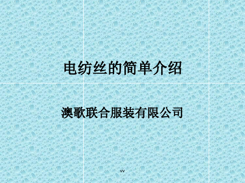 关于电纺丝的简单介绍.ppt