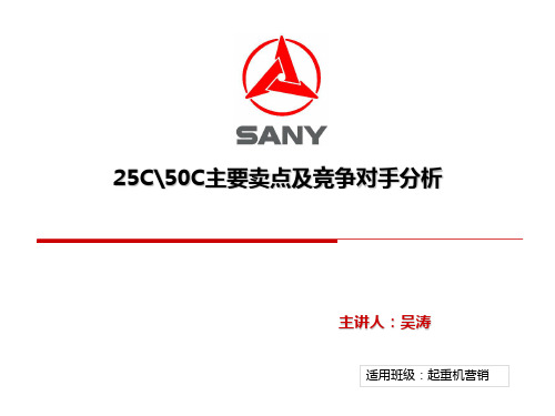 三一QY25C+50C起重机卖点及竞争对手分析