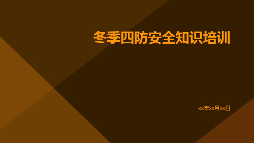 冬季四防安全知识培训