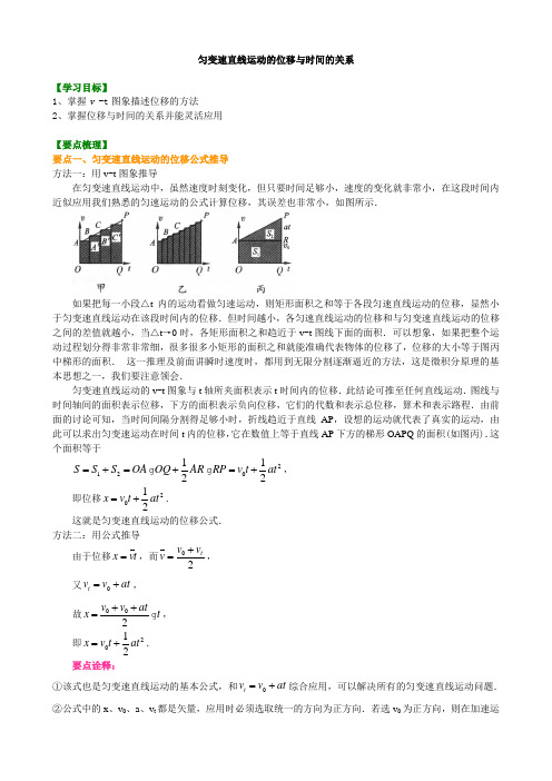 知识讲解_匀变速直线运动的位移与时间的关系(基础)