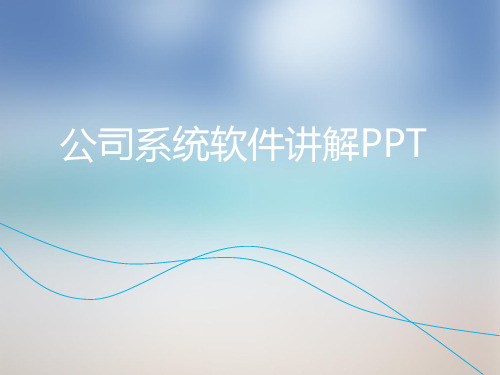 公司系统软件讲解PPT