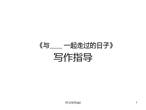 作文指导：与--------一起走过的日子ppt课件