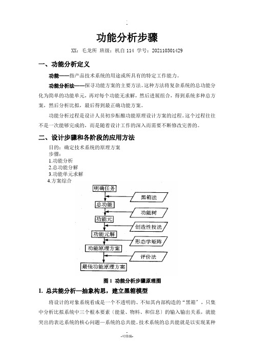 功能分析步骤