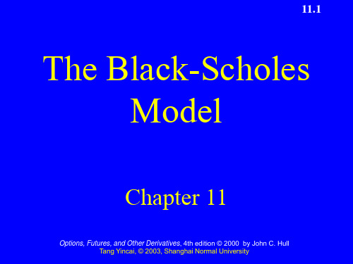 Ch11_The Black-Scholes Model(金融工程-华东师范大学 汤银才)解读