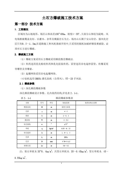 爆破方案+应急预案