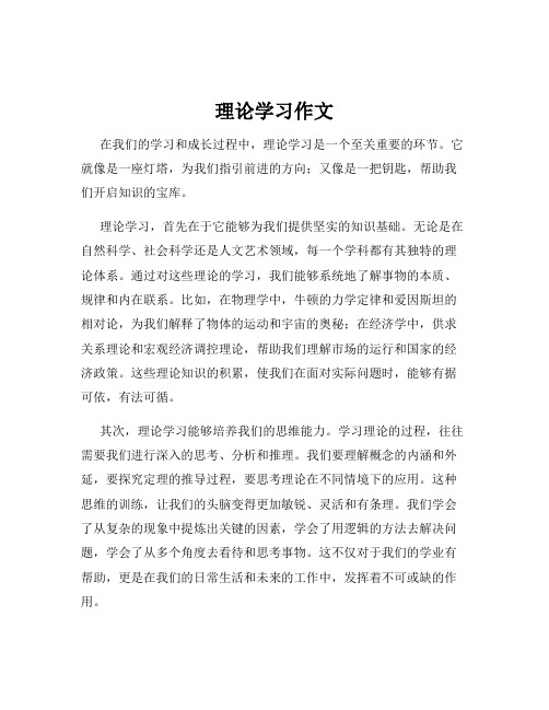 理论学习作文