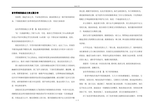 富有哲理的励志文章五篇分享