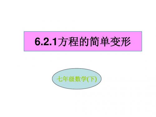 6.2.1.方程的简单变形