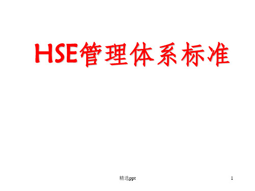 HSE管理体系标准