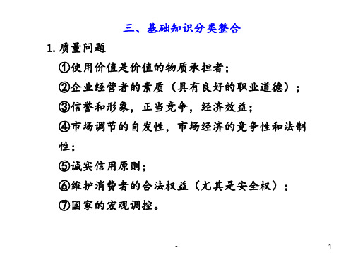 2010届高考政治二轮复习之考前必备3基础知识分类整合PPT课件