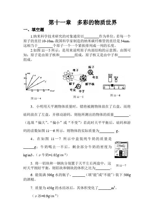 第十一章 多彩的物质世界 测试