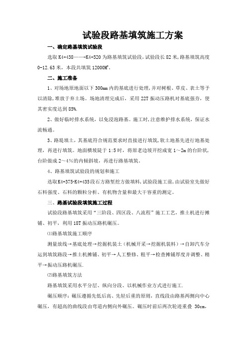 路基填筑施工方案(试验段)