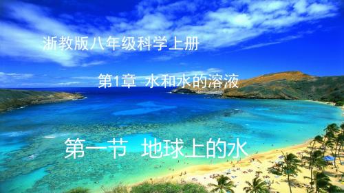 浙教版八年级科学上册第1章水和水的溶液PPT教学课件