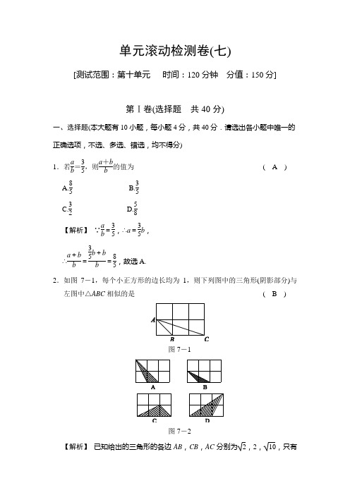 单元滚动检测卷(七)