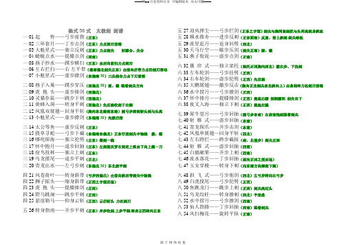 杨式56式太极剑剑谱