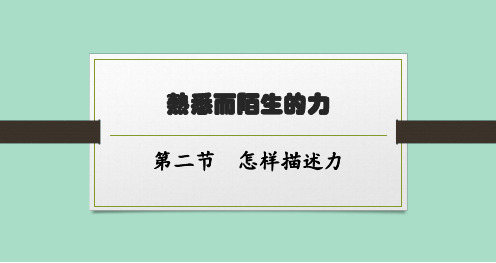 沪科版初中物理八年级全一册精品教学课件 第六章 熟悉而陌生的力 第二节 怎样描述力