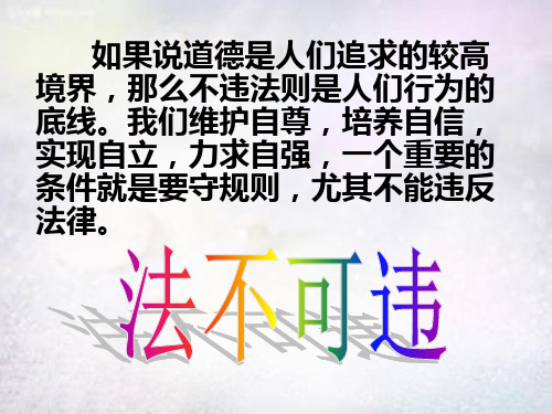 七年级政治下册第七课第2框法不可违课件新人教版