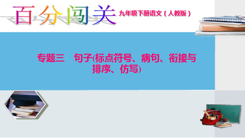 九年级语文人教版专题三 句子(标点符号、病句、衔接与排序、仿写)教学ppt课件