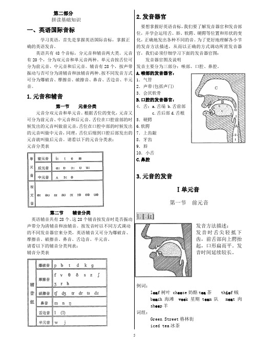 英语音标讲义-完美打印版