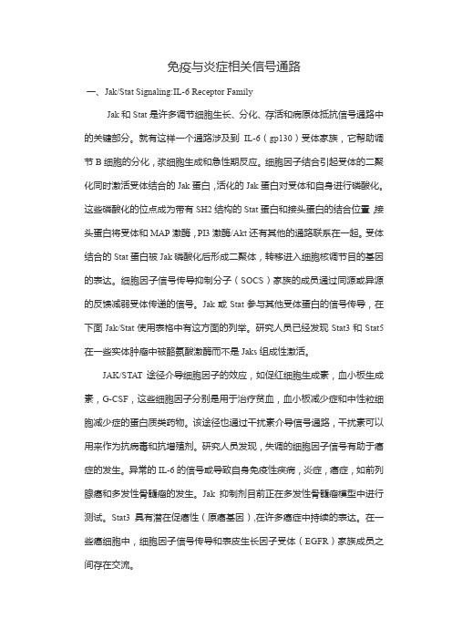 (完整word版)免疫和炎症相关信号通路