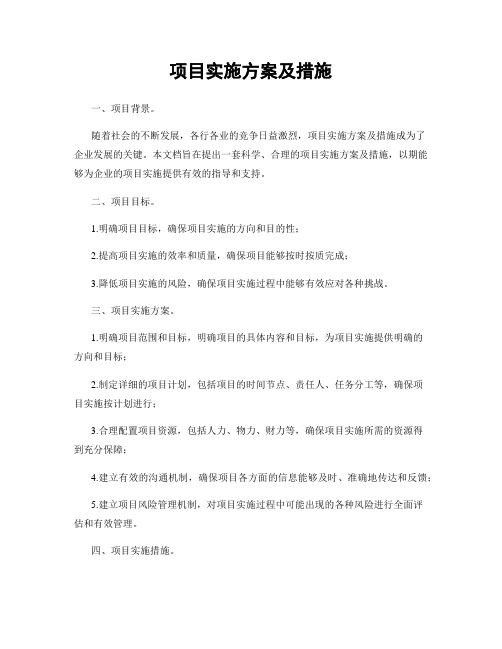 项目实施方案及措施