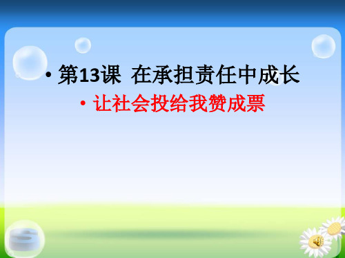 初中道德与法治_让社会投给我赞成票教学课件设计