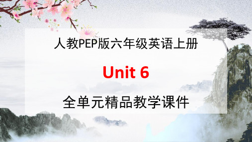 人教PEP版六年级英语上册《Unit 6》全单元教学课件PPT优秀公开课课件