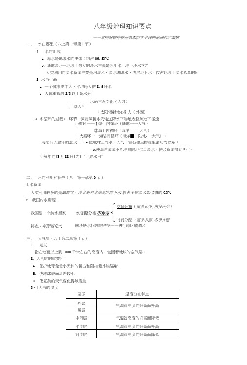 八年级地理浙教版.doc