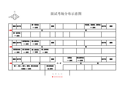 面试考场分布示意图