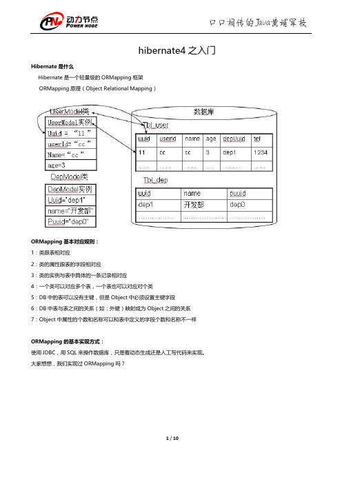 hibernate4之入门