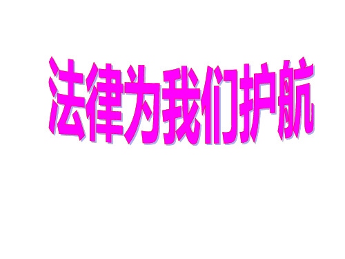 人教版《道德与法治》七年级下册 10.1 法律为我们护航 课件(共28张PPT)