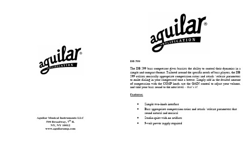 Aguilar DB 599 Bass Compressor 说明书