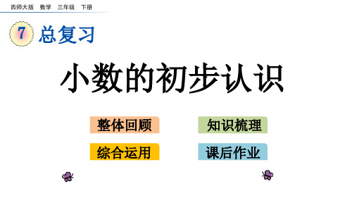 西师大三下数学课件 小数的初步认识