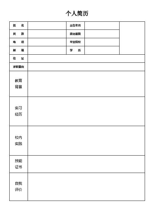 17个人简历空白表格(102)