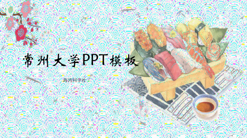 常州大学专用-清新风格-PPT模板